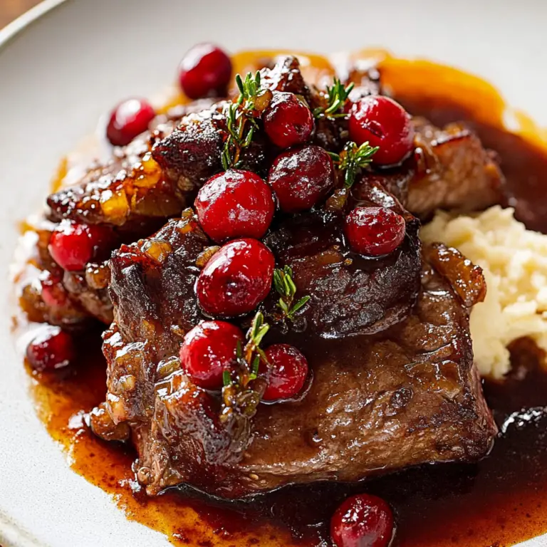 Cranberry Balsamic Roast Beef Dish