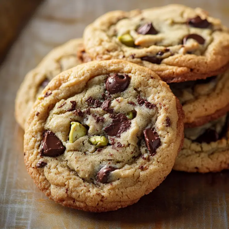 Pistachio Cream Chocolate Chip Cookies
