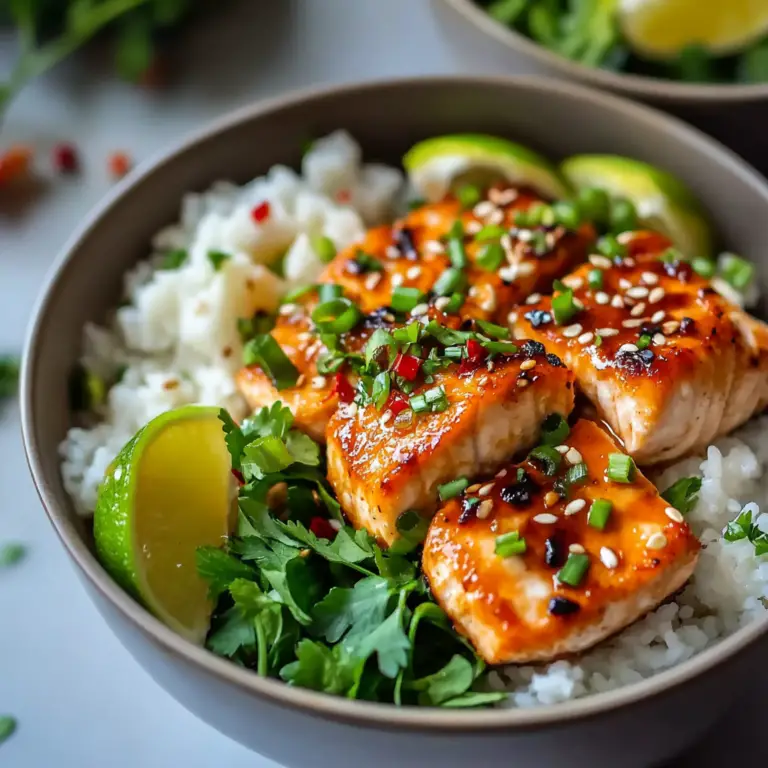Healthy Sweet Chili Salmon Bowl