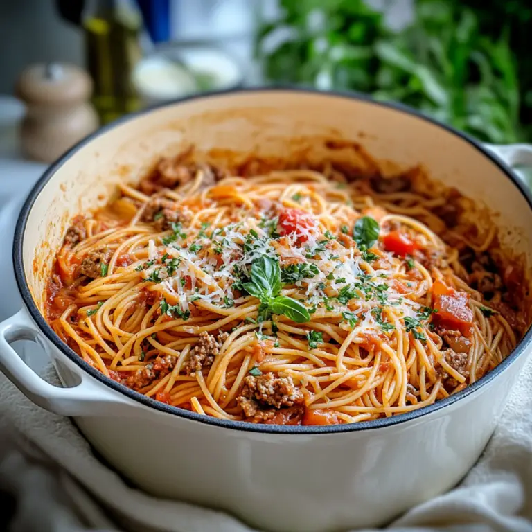 Delicious One Pot Spaghetti Dish