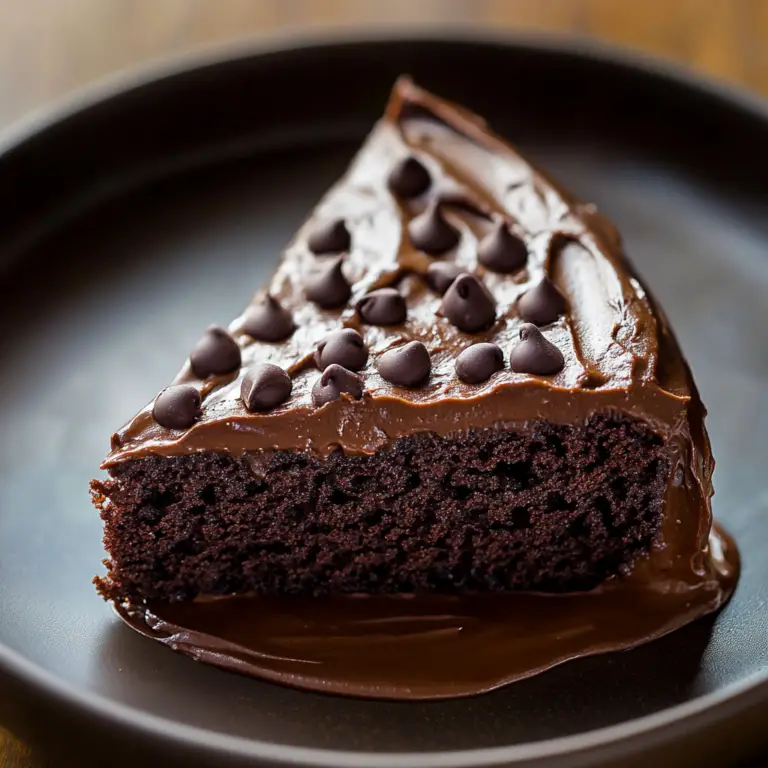 Moist Chocolate Cake Slice