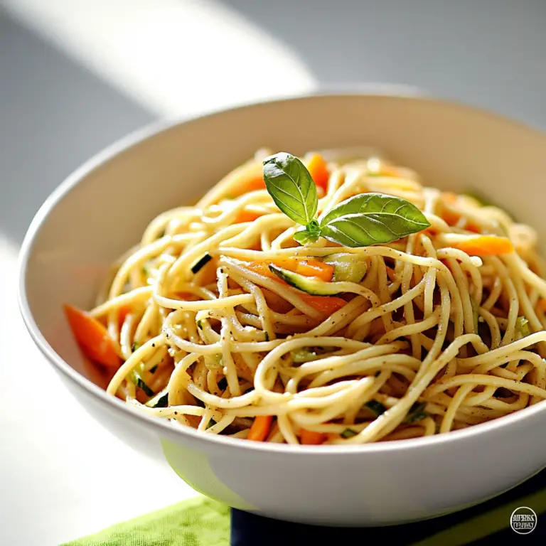 Simple Veggie Noodles Dish