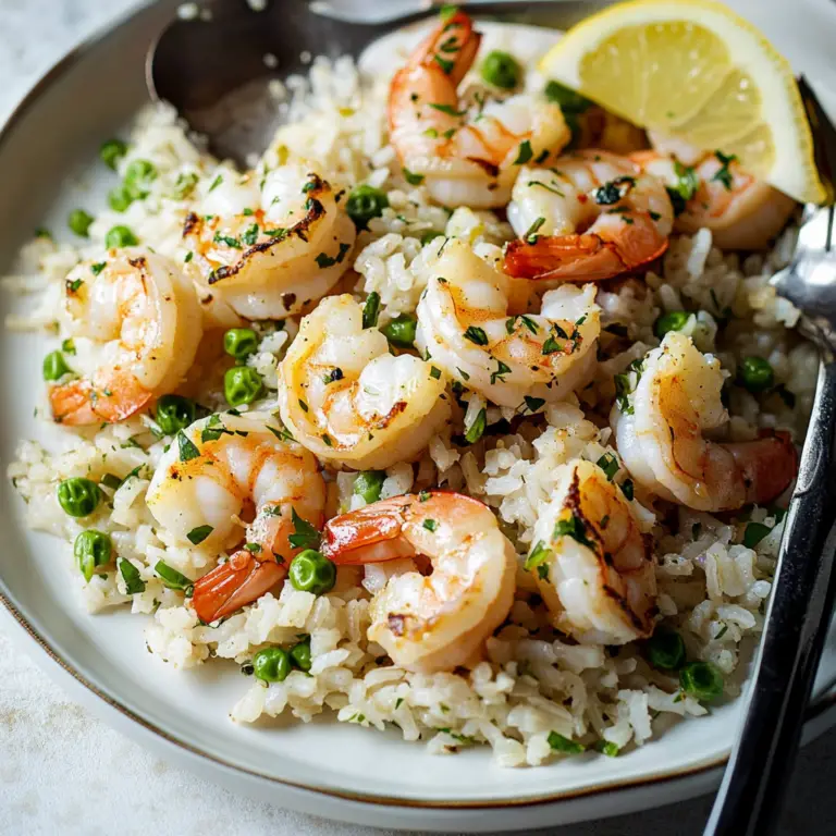 One-Pan Lemon Herb Shrimp & Rice Dish