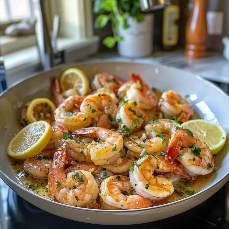 Spicy Lemon Garlic Shrimp Dish