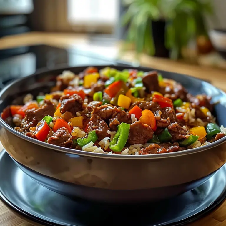 Beef and Pepper Rice Bowl
