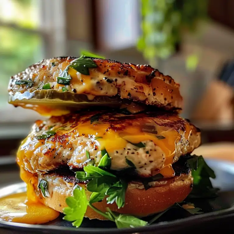 Cheddar Ranch Chicken Burgers