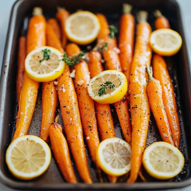 Lemon Garlic Roasted Carrots