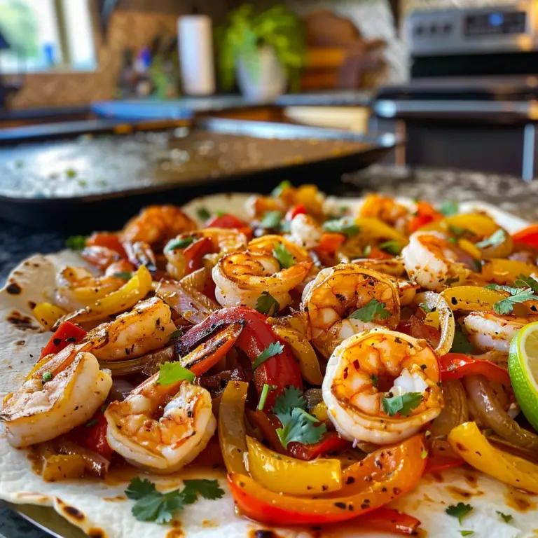 Sheet Pan Shrimp Fajitas