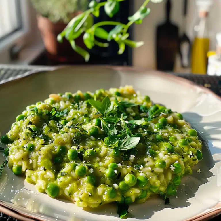 Spring Pea Risotto Dish