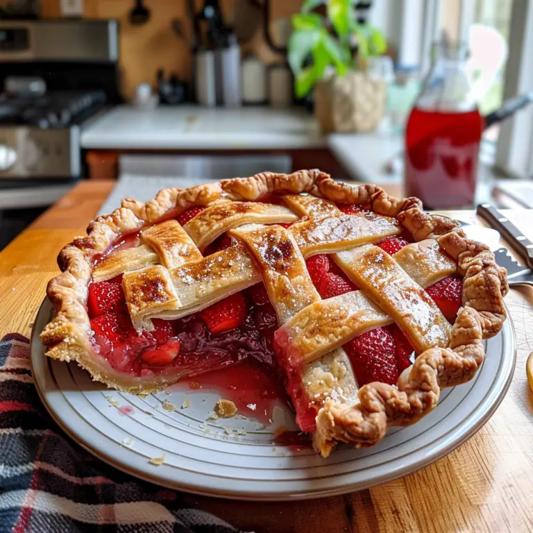 Spring Strawberry Rhubarb Pie
