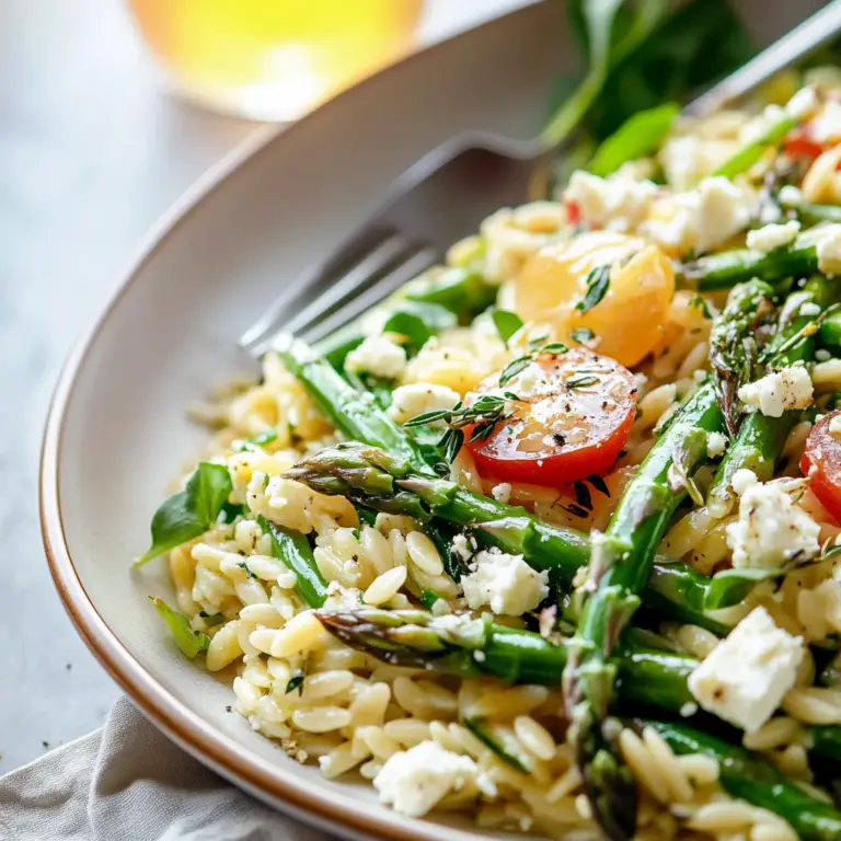 Asparagus & Feta Orzo Salad