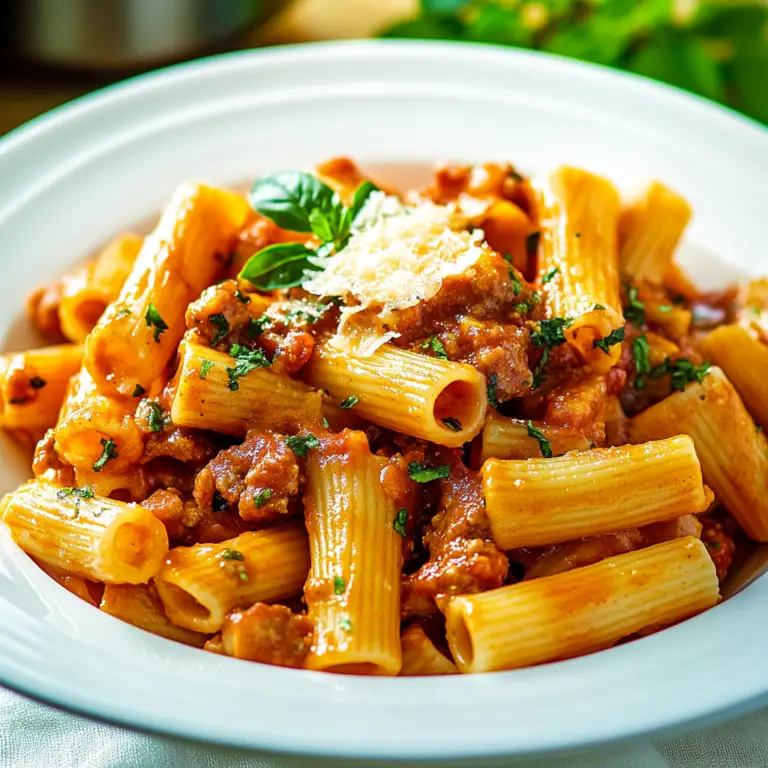 Spicy Rigatoni Pasta Dish