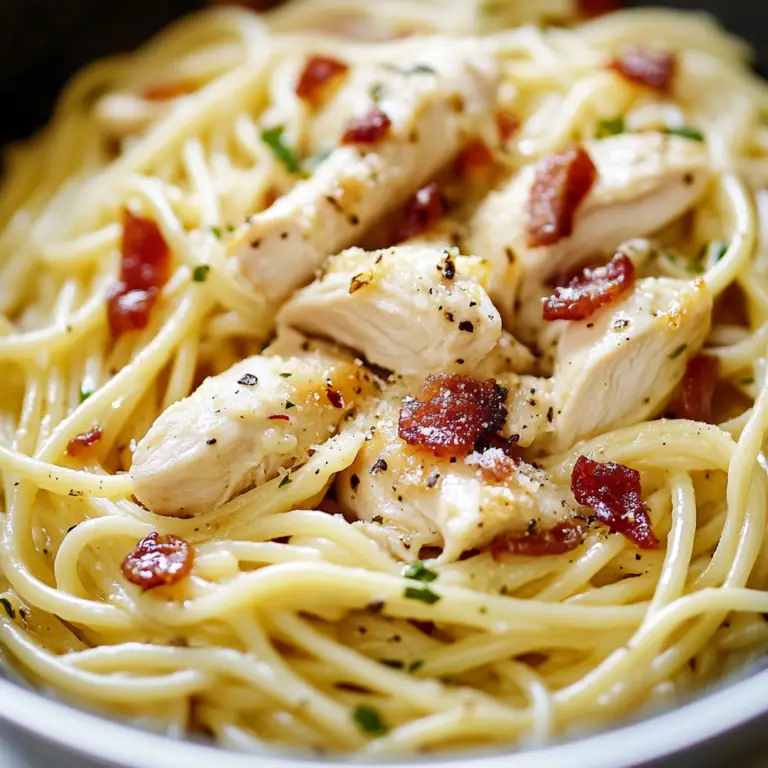 Chicken Carbonara Dish