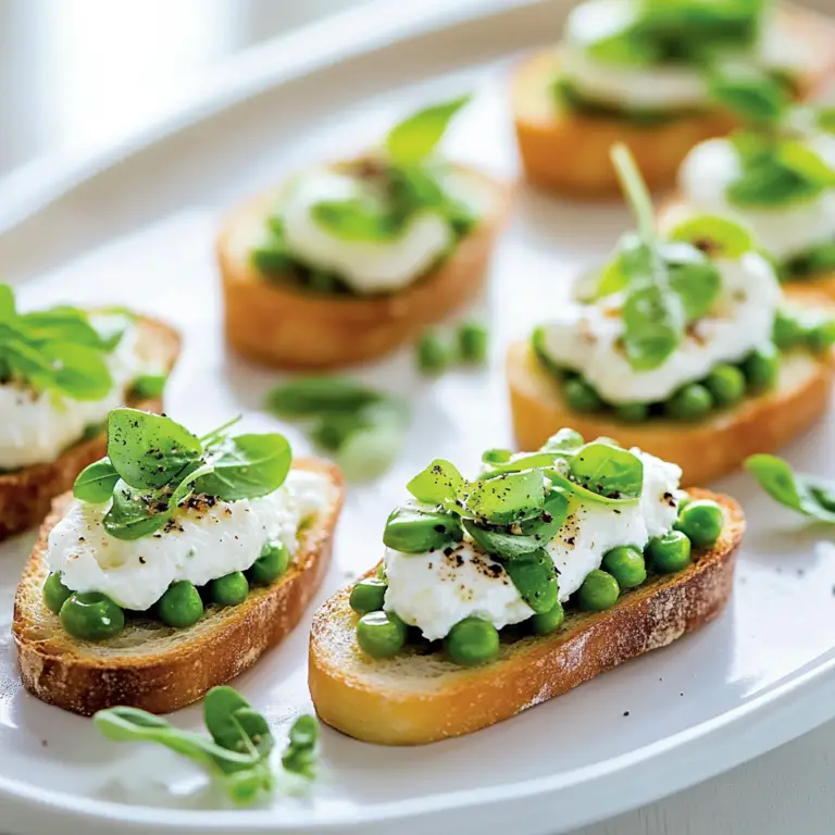 Spring Pea & Ricotta Crostini