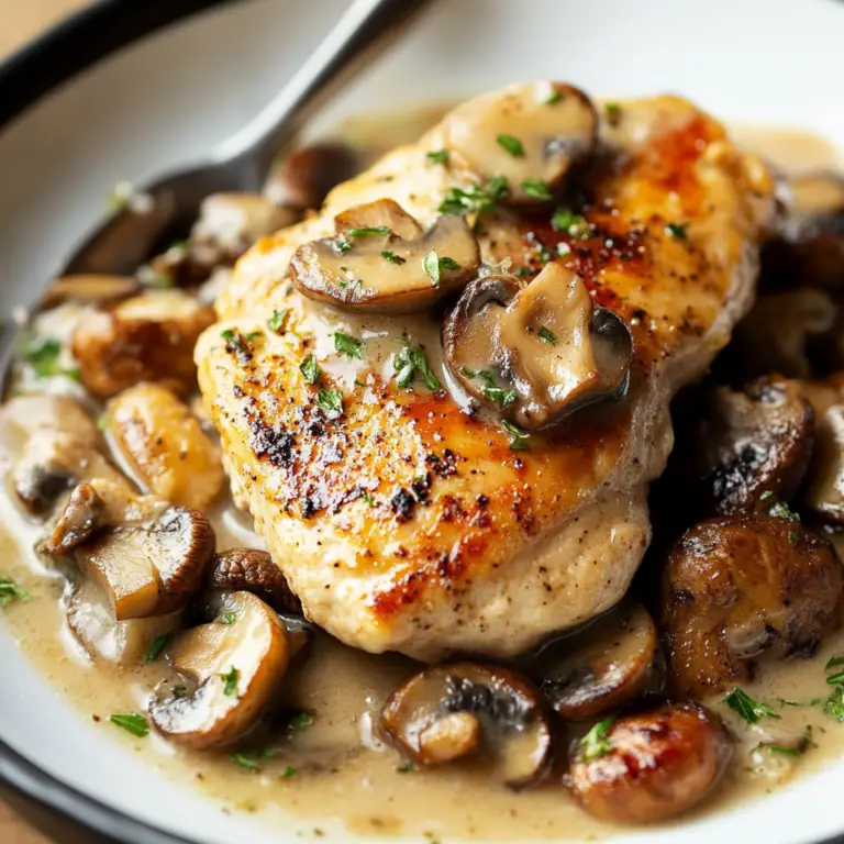 Tasty Mushroom Chicken Dish
