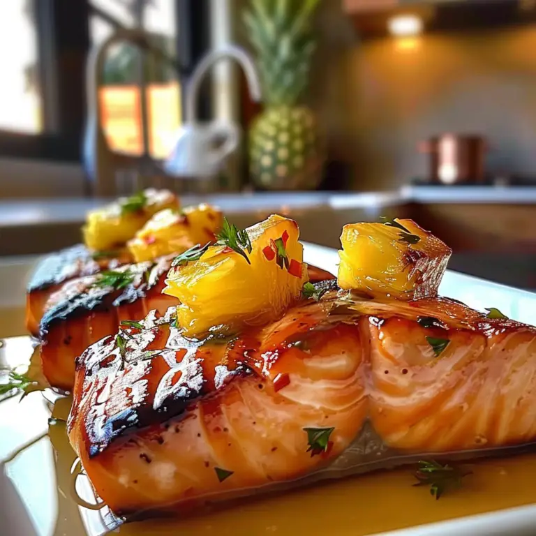 Pineapple Glazed Salmon Dish
