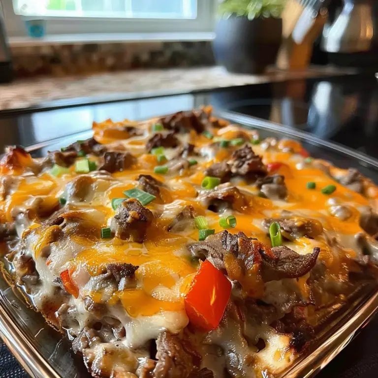 Philly Cheese Steak Casserole
