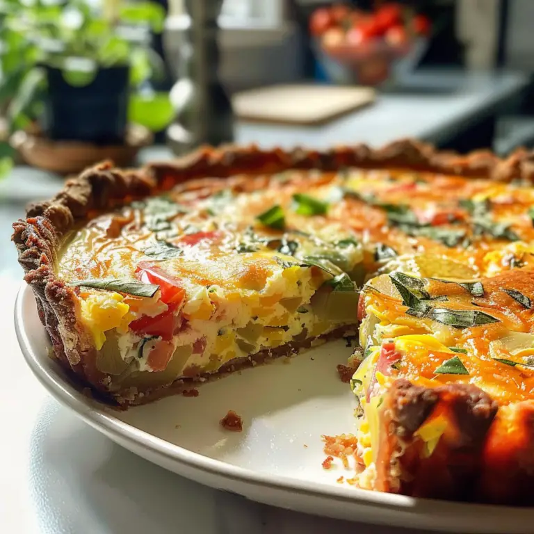 Spring Hash Brown Crust Quiche