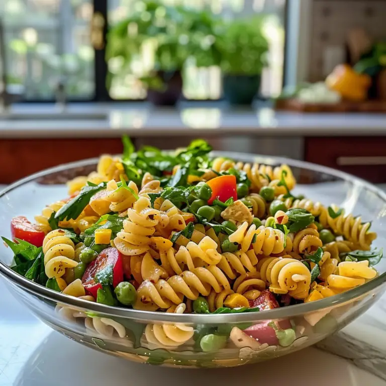 Spring Pasta Salad with Honey Mustard