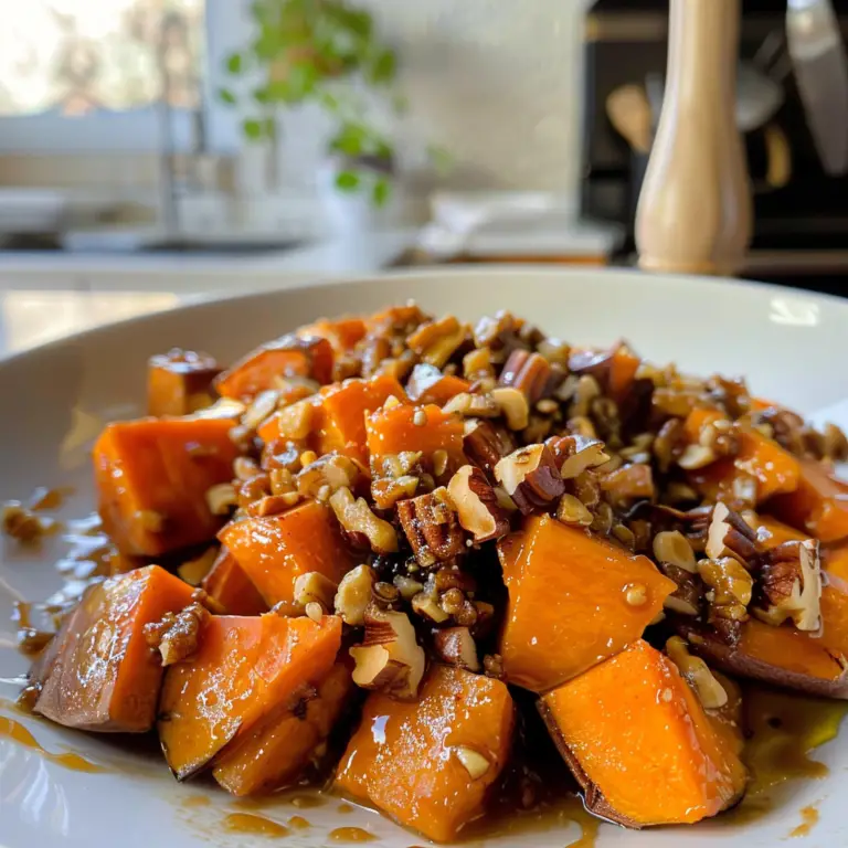 Maple Walnut Sweet Potatoes Dish