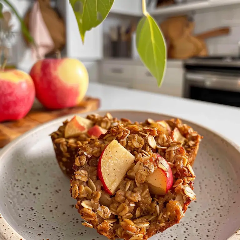 Healthy Baked Apple Cinnamon Oatmeal Cups