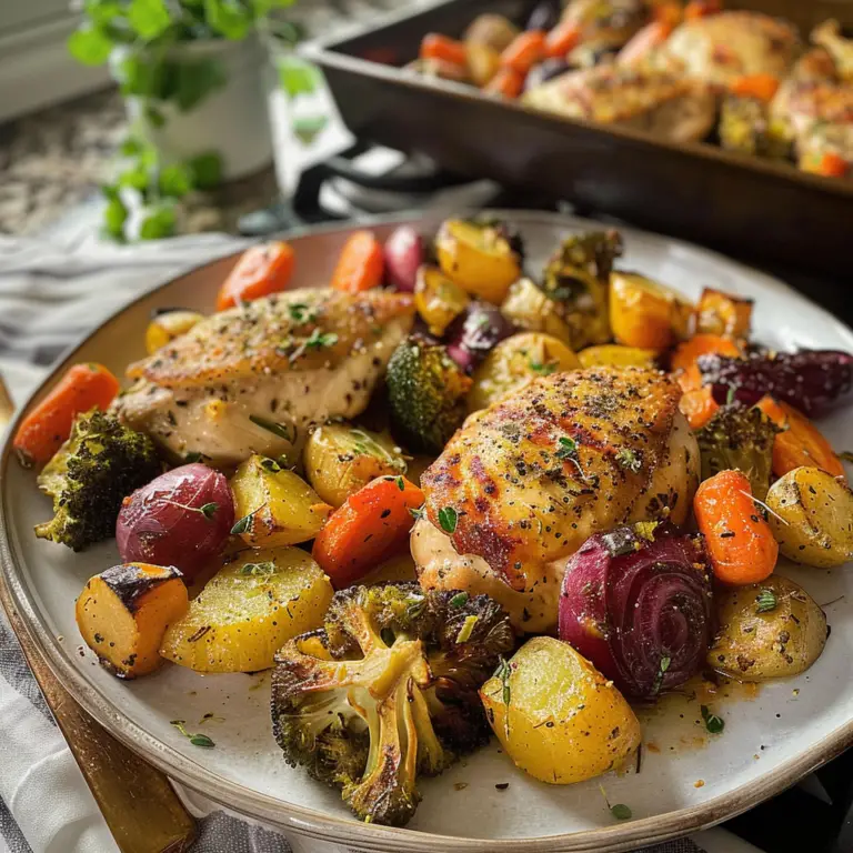 Sheet Pan Chicken with Colorful Veggies