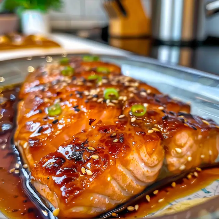 Teriyaki Salmon on a Plate