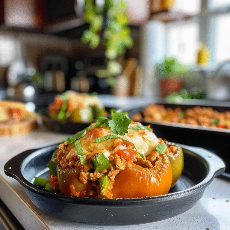 Stuffed Bell Peppers with Turkey
