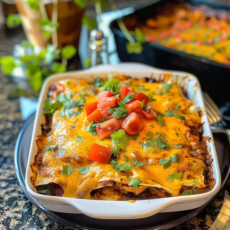 Chicken Enchilada Casserole Deliciousness