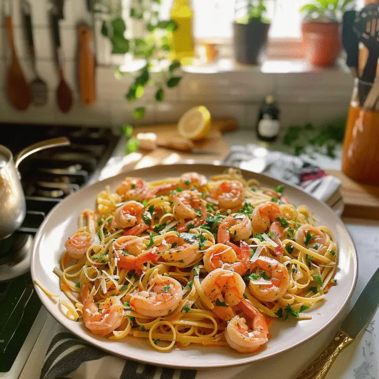 Delicious Shrimp Scampi Pasta Dish