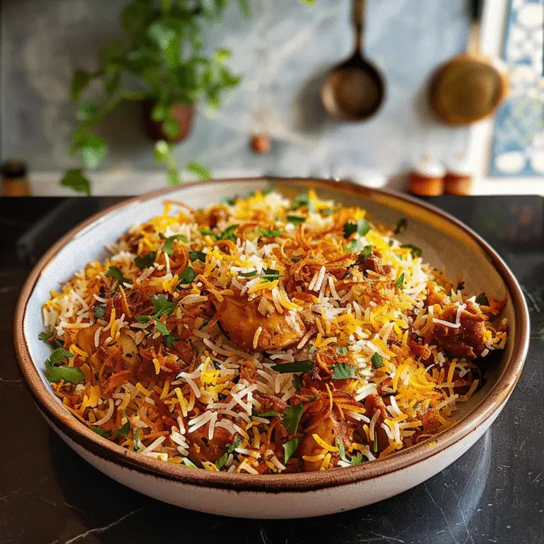 Delicious Chicken Biryani Dish