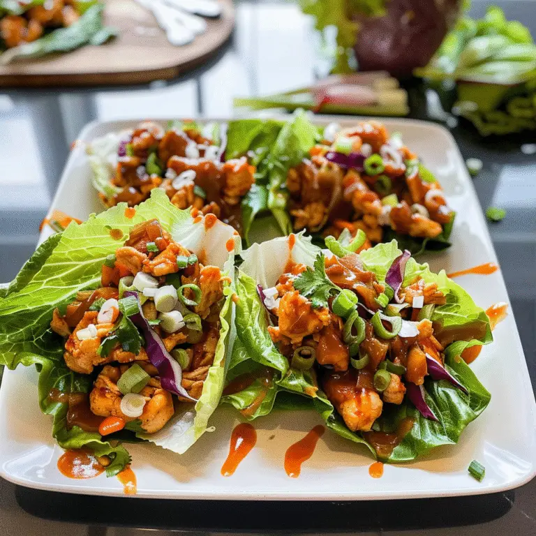 Chicken Lettuce Wraps Fresh and Flavorful