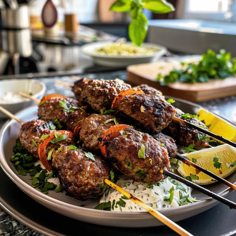 Beef Kofta Kebabs Ready to Grill