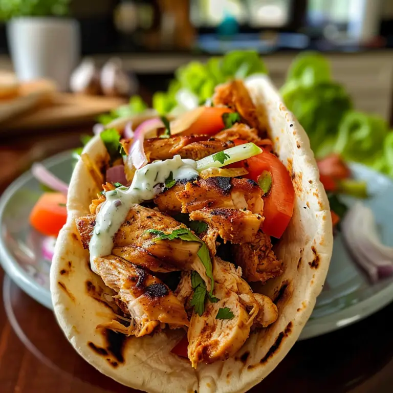 Delicious Chicken Gyros Ready to Serve