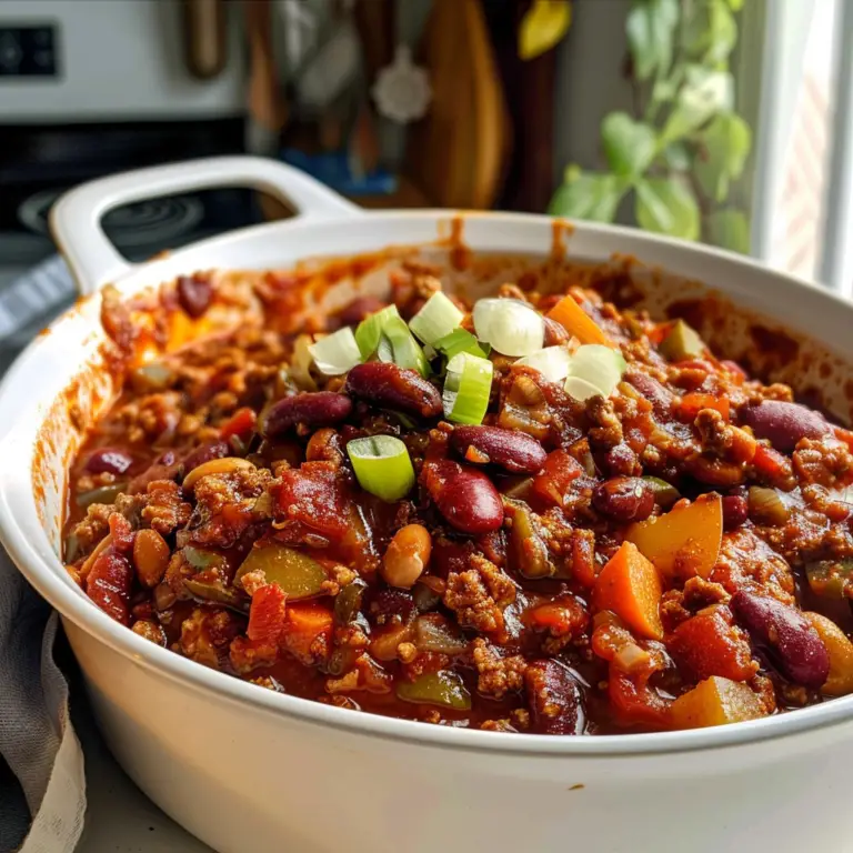Delicious Vegetarian Chili in a Bowl
