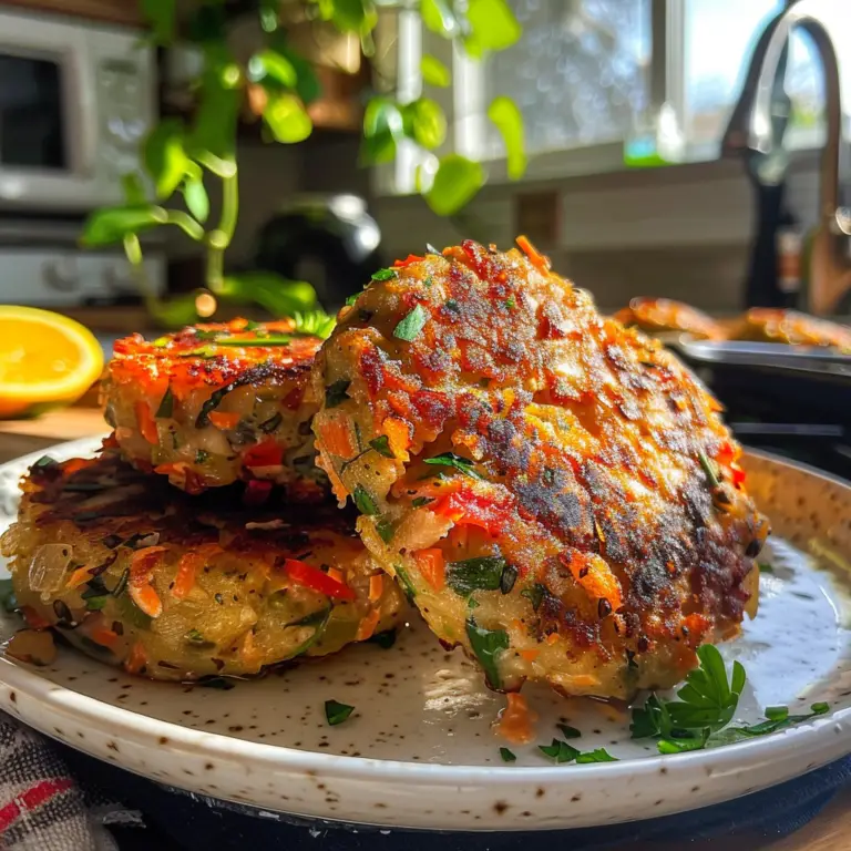 Salmon Patties on a Plate