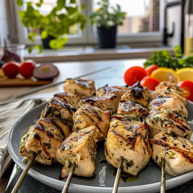 Greek Chicken Souvlaki on Skewers