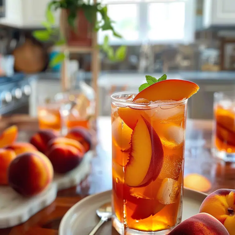 Memorial Day Peach Iced Tea