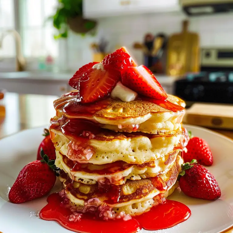 Strawberry Shortcake Pancakes for Mother's Day