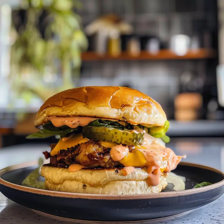 Crispy Smash Burgers on a Plate