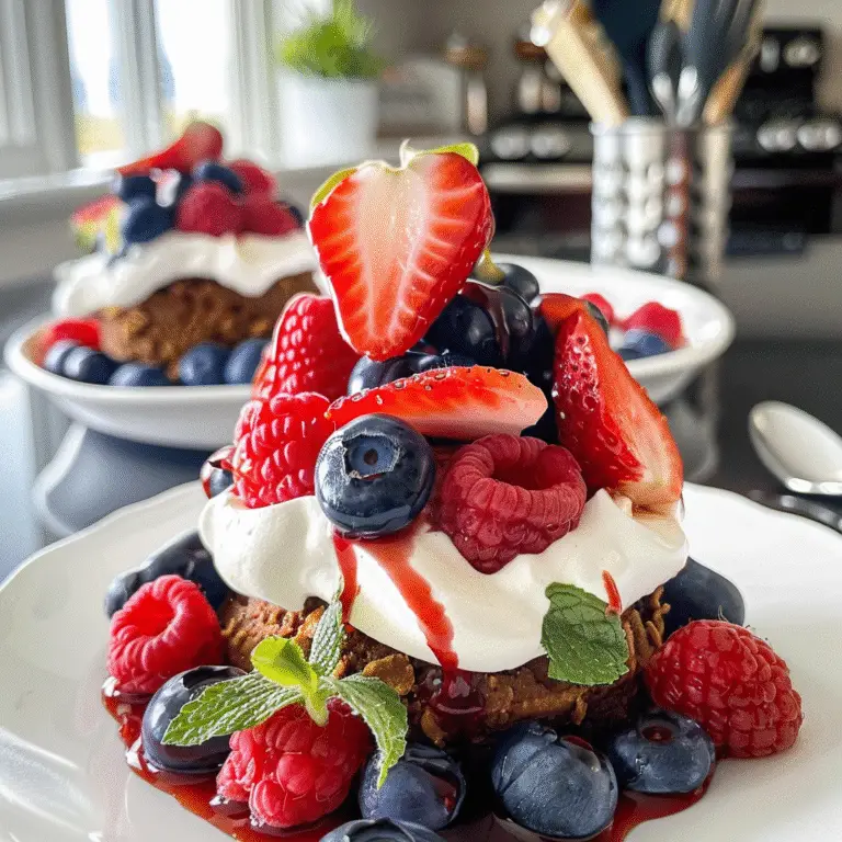 Red White Blue Berry Dessert