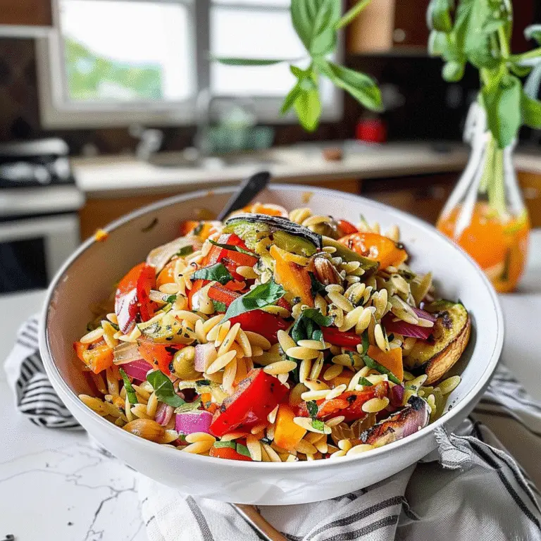 Grilled Vegetable Orzo Salad