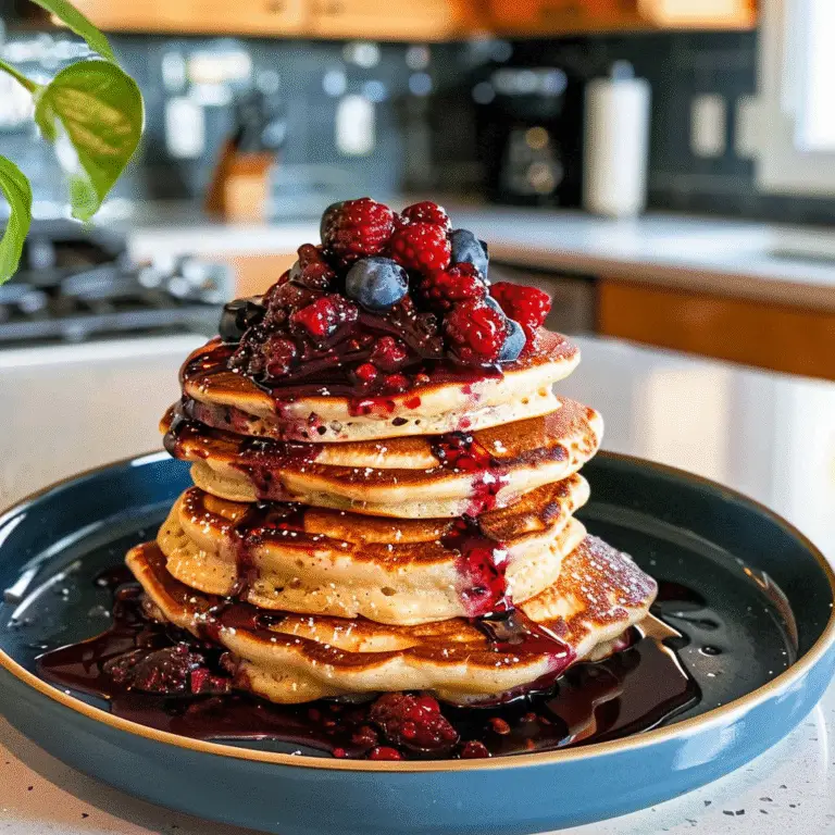 Mixed Berry Compote Pancakes