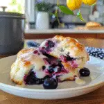 Blueberry Biscuits with Lemon Glaze