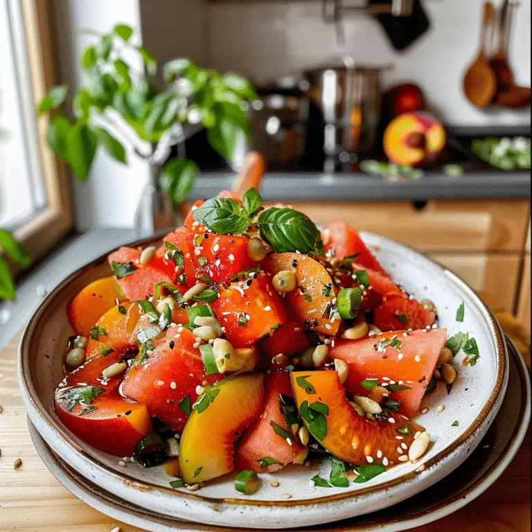 Peach Watermelon Salad