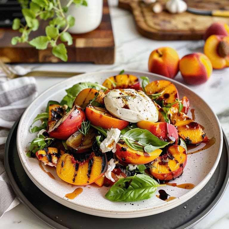 Grilled Peach & Burrata Salad