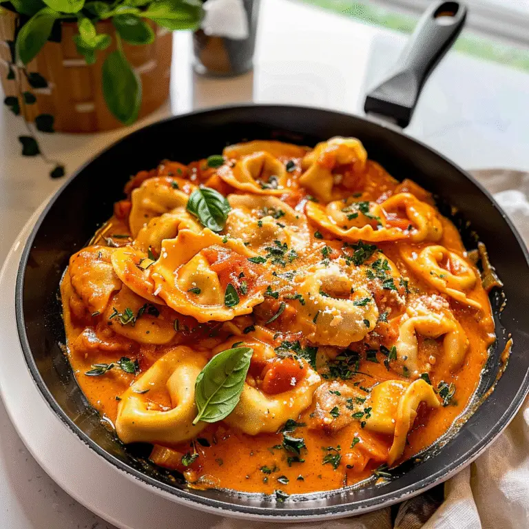 Creamy Tomato Tortellini Dish