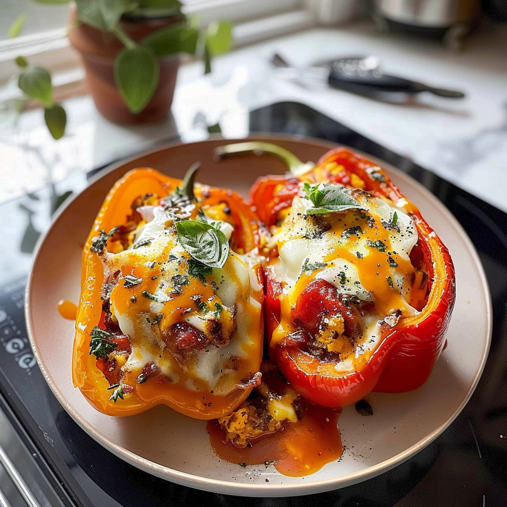 Breakfast Stuffed Peppers Dish