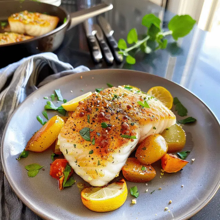 Lemon Herb Cod Dish