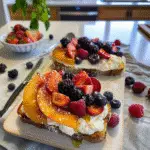 Ricotta Toast with Honey and Fresh Fruits